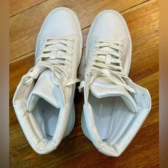 Zadig & Voltaire | Frank High Tops | White Leather | Men’s 42 (US 11) - Picture 3 of 6